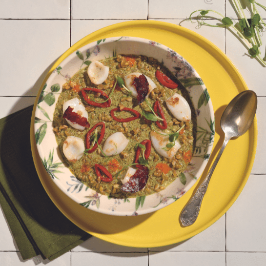recette restauration risotto petit epeautre verde calamar chorizo